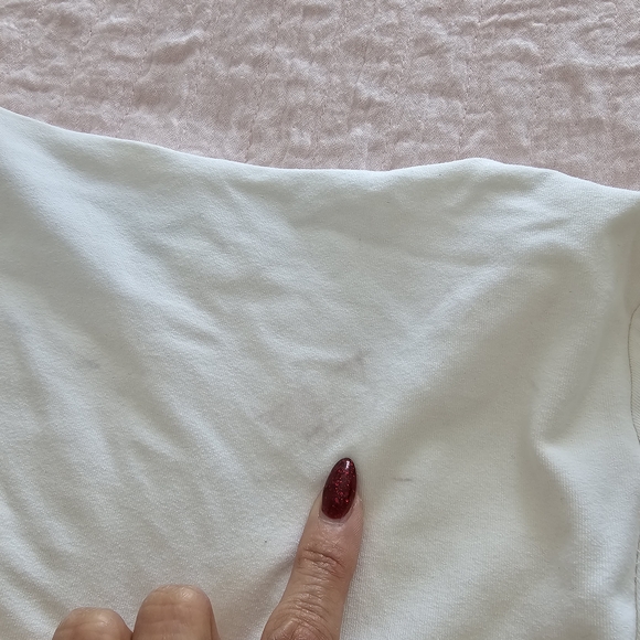 bebe White Long Sleeve Dress with Gold and Silver Embellishments - Picture 6 of 8